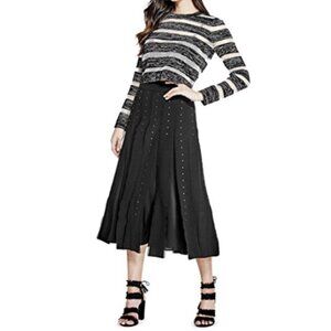 GUESS NWT Lita Studded Flyaway Midi Skirt size 6